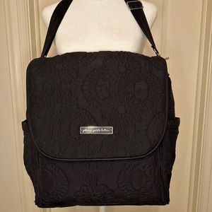 Petunia Pickle Bottom NWOT Black Embroidered Diaper Bag